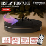 Christabelle 80cm 200kg Commercial Electric Display Turntable Power Outlet Black
