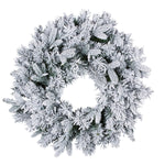Christabelle 61cm Snowy Atica Pre - Lit Warm White LED Snowy Finish Christmas Wreath