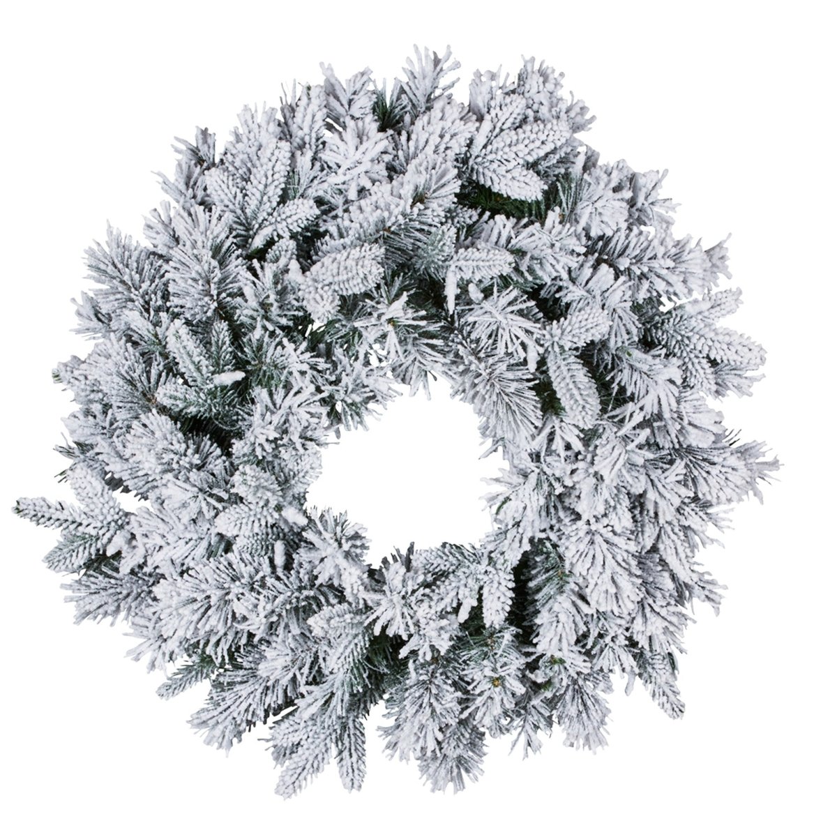 Christabelle 61cm Snowy Atica Pre - Lit Warm White LED Snowy Finish Christmas Wreath