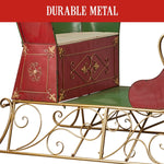 Christabelle Jumbo Life Size 210cm Rustic Christmas Sleigh Display Steel Art Christmas Decoration