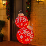 Christabelle Oversized Christmas Bauble Display Warm White Led Lights Glitter