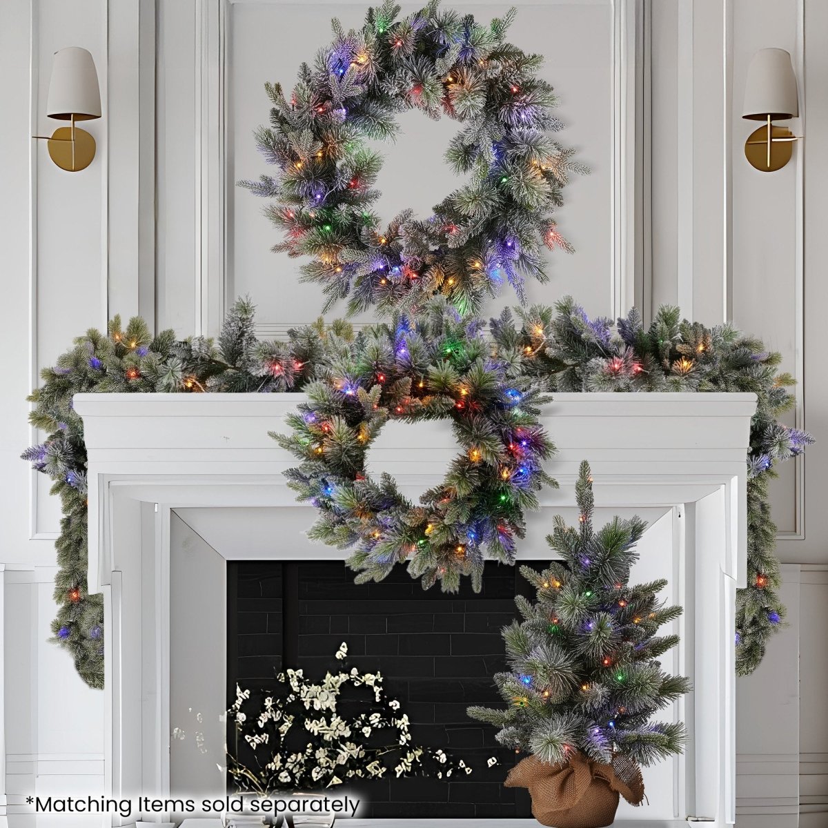 National Tree Company 61cm Pre - Lit Snowy Stamford Spruce Battery - Operated Mini Christmas Tree Multi - Functional LED Timer