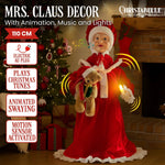 Christabelle 1.1m Musical LED Animated Christmas Mrs Claus Glowing Candle Ornament Decoration