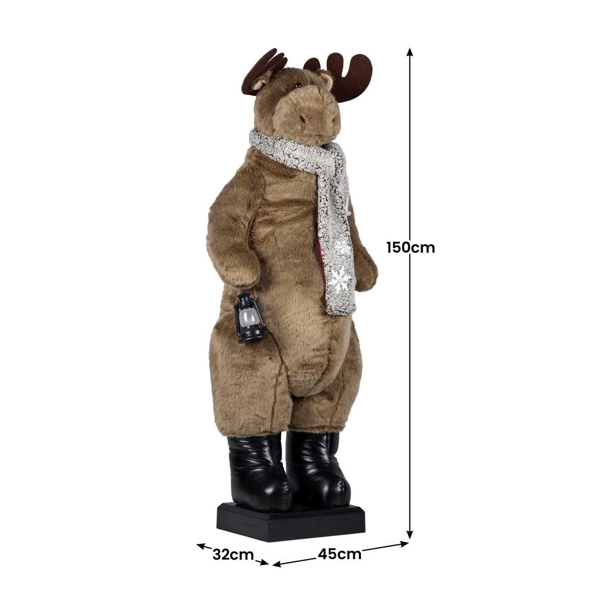 Christabelle 1.5m Musical LED Animated Christmas Moose Decoration Light - Up Lantern Ornament