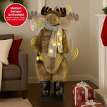 Christabelle 1.5m Musical LED Animated Christmas Moose Decoration Light - Up Lantern Ornament