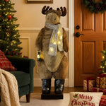 Christabelle 1.5m Musical LED Animated Christmas Moose Decoration Light - Up Lantern Ornament