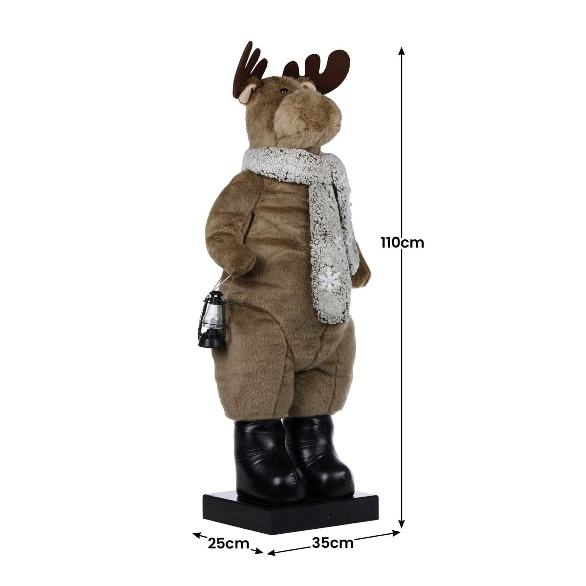 Christabelle 1.1m Musical LED Animated Christmas Moose Decoration Light - Up Lantern Ornament