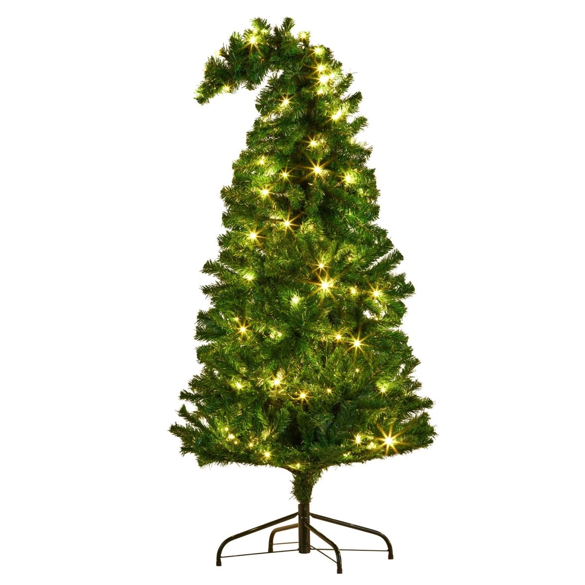 Christabelle Bad Santa 1.2m Curved Multicolour Pre - Lit Christmas Tree with 550 Tips