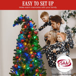 Christabelle Bad Santa 1.2m Curved Multicolour Pre - Lit Christmas Tree with 550 Tips