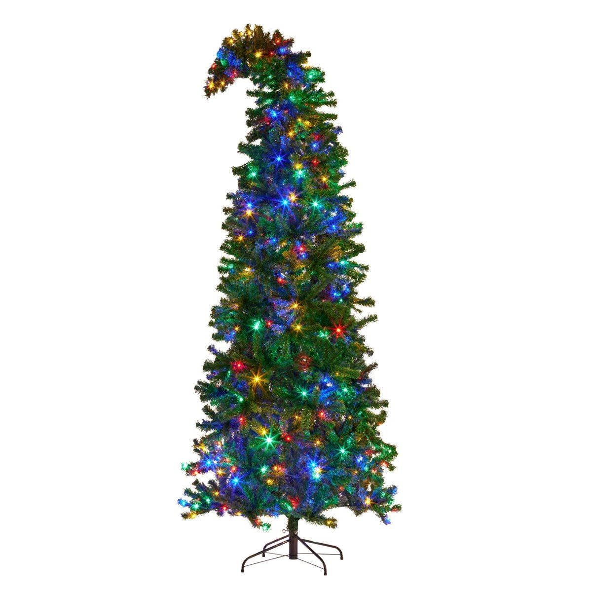Christabelle Bad Santa 2.3m Curved Multicolour Pre - Lit Christmas Tree with 1240 Tips