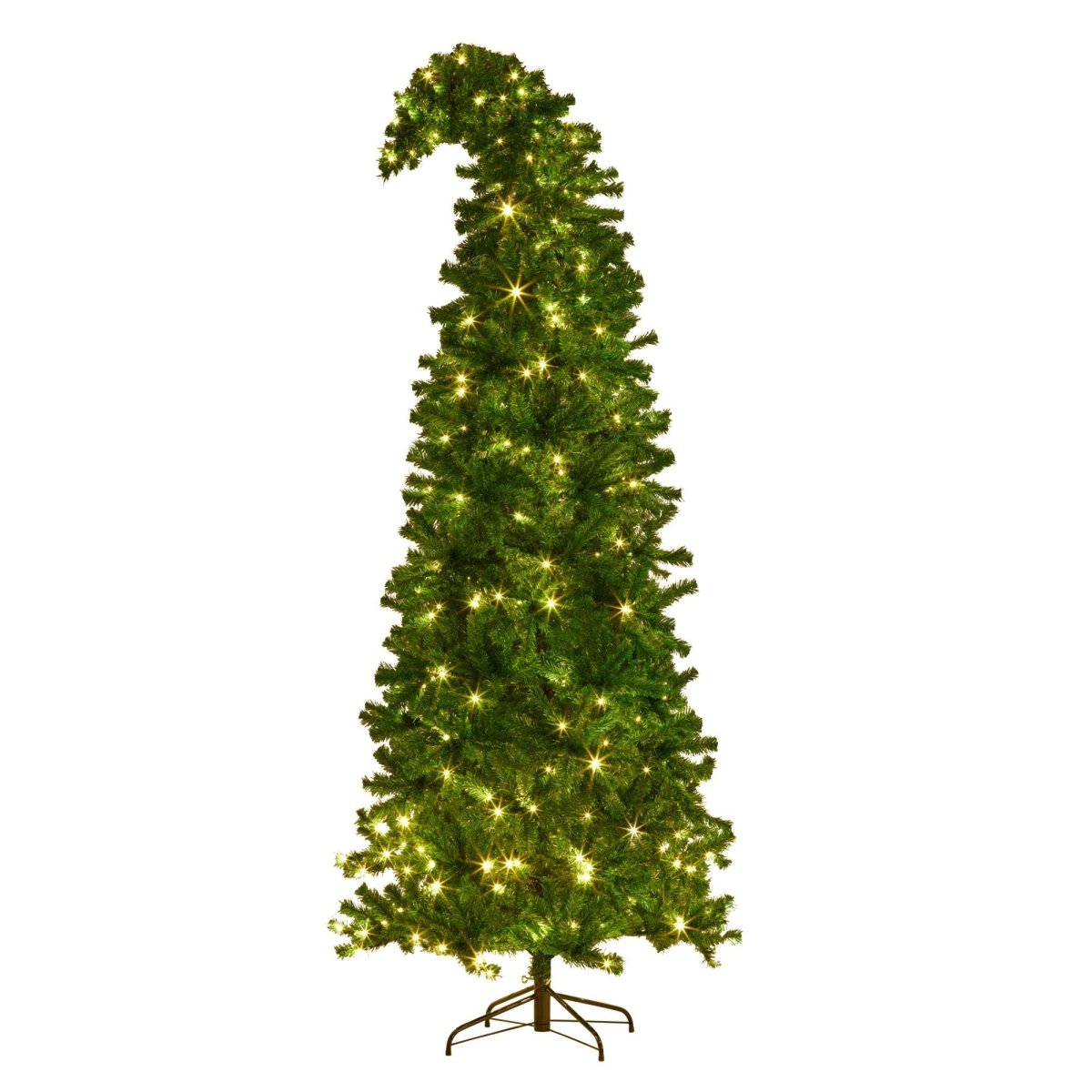 Christabelle Bad Santa 2.3m Curved Multicolour Pre - Lit Christmas Tree with 1240 Tips
