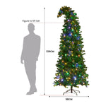 Christabelle Bad Santa 2.3m Curved Multicolour Pre - Lit Christmas Tree with 1240 Tips