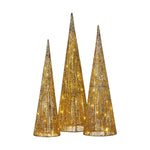 Christabelle 3pc Christmas Tree Indoor Outdoor Display Decoration LED Lights Front Yard Lawn Statue Ornament