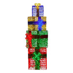 Christabelle 190cm 4 - piece Gift Stack Box Christmas Decor Bows Led Lights Xmas
