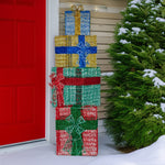Christabelle 190cm 4 - piece Gift Stack Box Christmas Decor Bows Led Lights Xmas