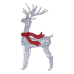 Christabelle Large 1.5m Christmas Reindeer Outdoor Indoor Light - Up Display Decoration Lawn Statue LED Lights Red Bow