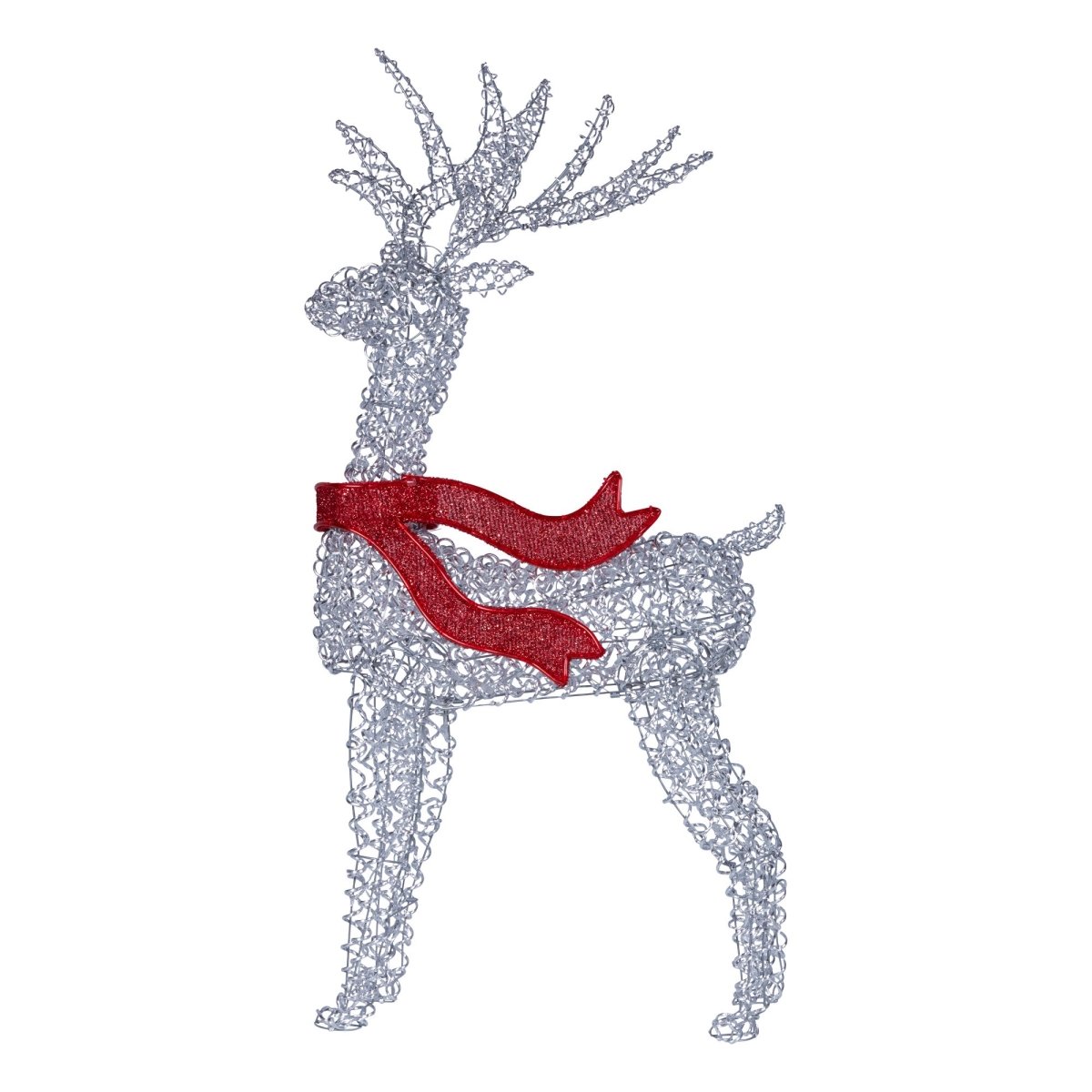 Christabelle Large 1.5m Christmas Reindeer Outdoor Indoor Light - Up Display Decoration Lawn Statue LED Lights Red Bow