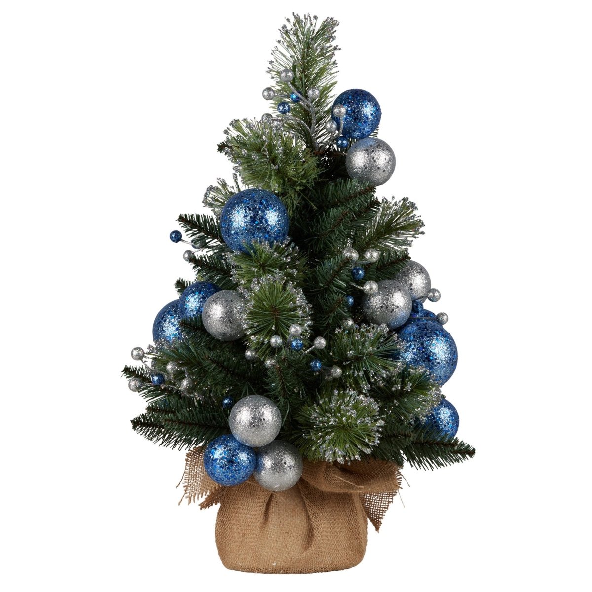 Christabelle 61cm Blue Collection Pre - Lit Tabletop Christmas Tree