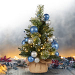 Christabelle 61cm Blue Collection Pre - Lit Tabletop Christmas Tree