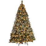 Christabelle Snowy Crown Pine 2.7m Multicolour Pre - Lit Christmas Tree with 2429 Tips