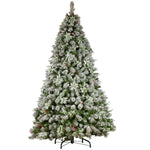 Christabelle Snowy Crown Pine 2.7m Multicolour Pre - Lit Christmas Tree with 2429 Tips