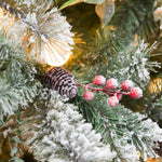 Christabelle Snowy Crown Pine 2.7m Multicolour Pre - Lit Christmas Tree with 2429 Tips