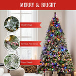 Christabelle Snowy Crown Pine 2.7m Multicolour Pre - Lit Christmas Tree with 2429 Tips
