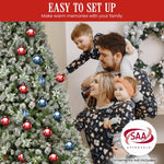 Christabelle Snowy Crown Pine 2.7m Multicolour Pre - Lit Christmas Tree with 2429 Tips
