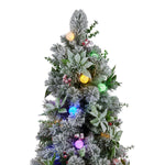 Christabelle Snowy Crown Pine Potted Christmas Tree 1.2m Multicolour Pre - Lit with Snowball Lights
