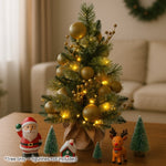 Christabelle 61cm Battery - operated Christmas Tree Warm Lights Led Table Top Gold