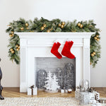 Christabelle 274cm Pre - lit Christmas Garland Gold Baubles Aa Battery Led Lights
