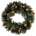 Christabelle 76cm Christmas Wreath Battery - operated Warm White Lights Xmas Decor