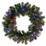 Christabelle 61cm Christmas Wreath with LED Lights Glittery Gold Pine re - Lit Front Door Decoration Ornament