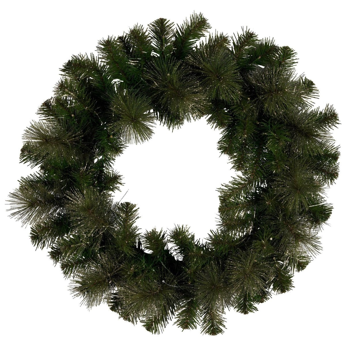 Christabelle 61cm Christmas Wreath with LED Lights Glittery Gold Pine re - Lit Front Door Decoration Ornament
