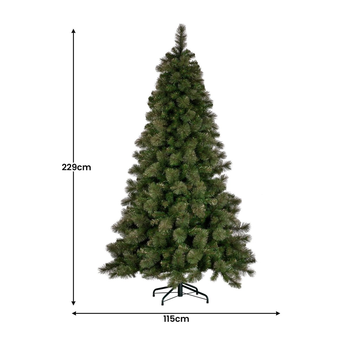 Christabelle 7.5ft Christmas Tree Glittery Gold Pine Led Multi - functional Lights