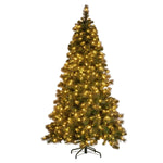 Christabelle 7.5ft Christmas Tree Glittery Gold Pine Led Multi - functional Lights