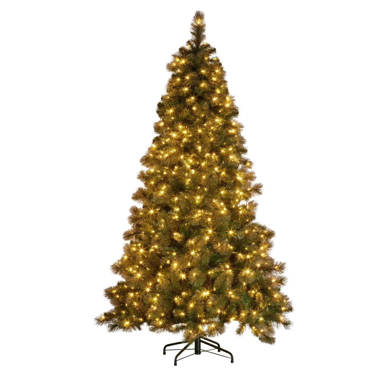 Christabelle 7.5ft Christmas Tree Glittery Gold Pine Led Multi - functional Lights
