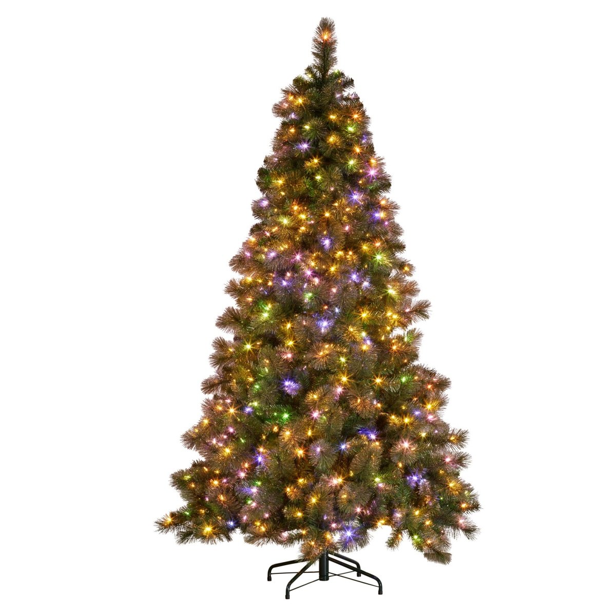 Christabelle 7.5ft Christmas Tree Glittery Gold Pine Led Multi - functional Lights