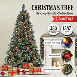 Christabelle Swishmas Snowy Bristle 2.3m Multicolour Pre - Lit Christmas Tree with 1587 Tips
