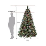 Christabelle Swishmas Snowy Bristle 2.3m Multicolour Pre - Lit Christmas Tree with 1587 Tips