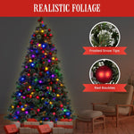Christabelle Swishmas Snowy Bristle 2.3m Multicolour Pre - Lit Christmas Tree with 1587 Tips