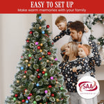 Christabelle Swishmas Snowy Bristle 2.3m Multicolour Pre - Lit Christmas Tree with 1587 Tips