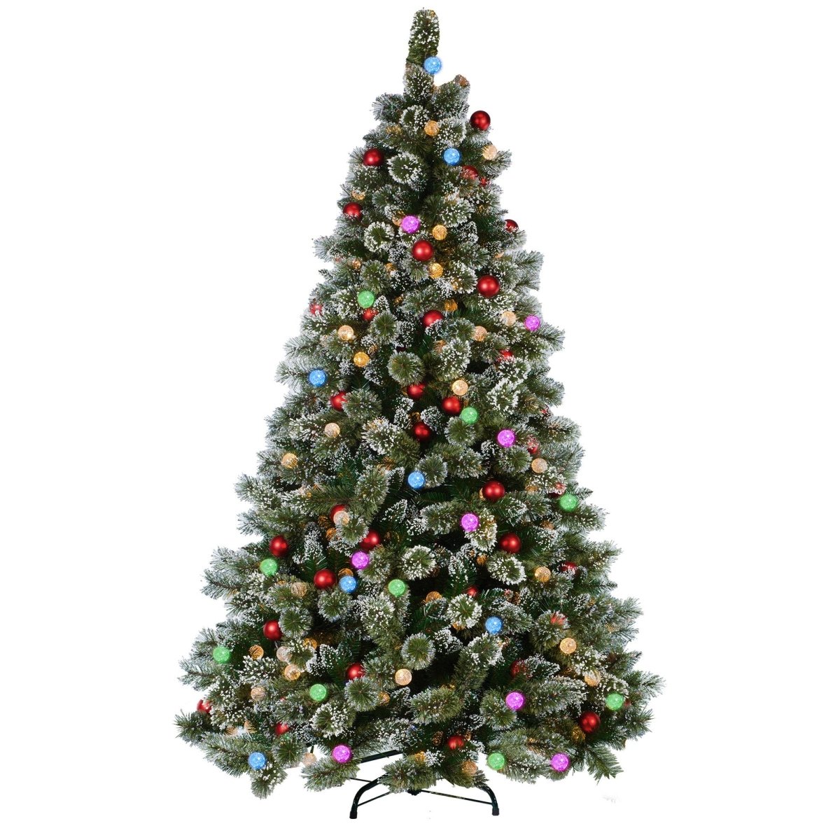 Christabelle Swishmas Snowy Bristle 2.7m Multicolour Pre - Lit Christmas Tree with 2870 Tips