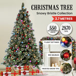 Christabelle Swishmas Snowy Bristle 2.7m Multicolour Pre - Lit Christmas Tree with 2870 Tips