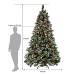 Christabelle Swishmas Snowy Bristle 2.7m Multicolour Pre - Lit Christmas Tree with 2870 Tips