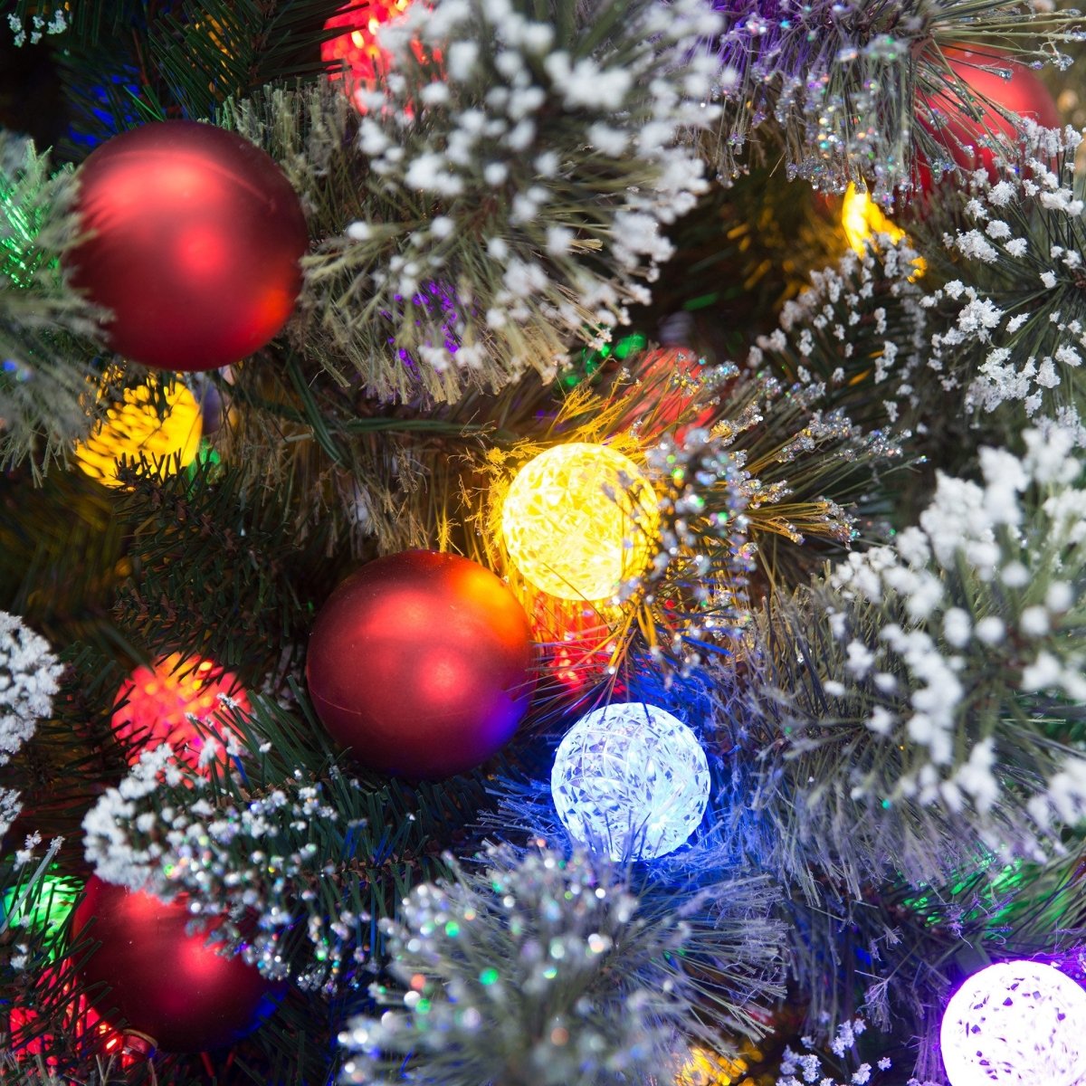 Christabelle Swishmas Snowy Bristle 2.7m Multicolour Pre - Lit Christmas Tree with 2870 Tips