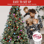 Christabelle Swishmas Snowy Bristle 2.7m Multicolour Pre - Lit Christmas Tree with 2870 Tips