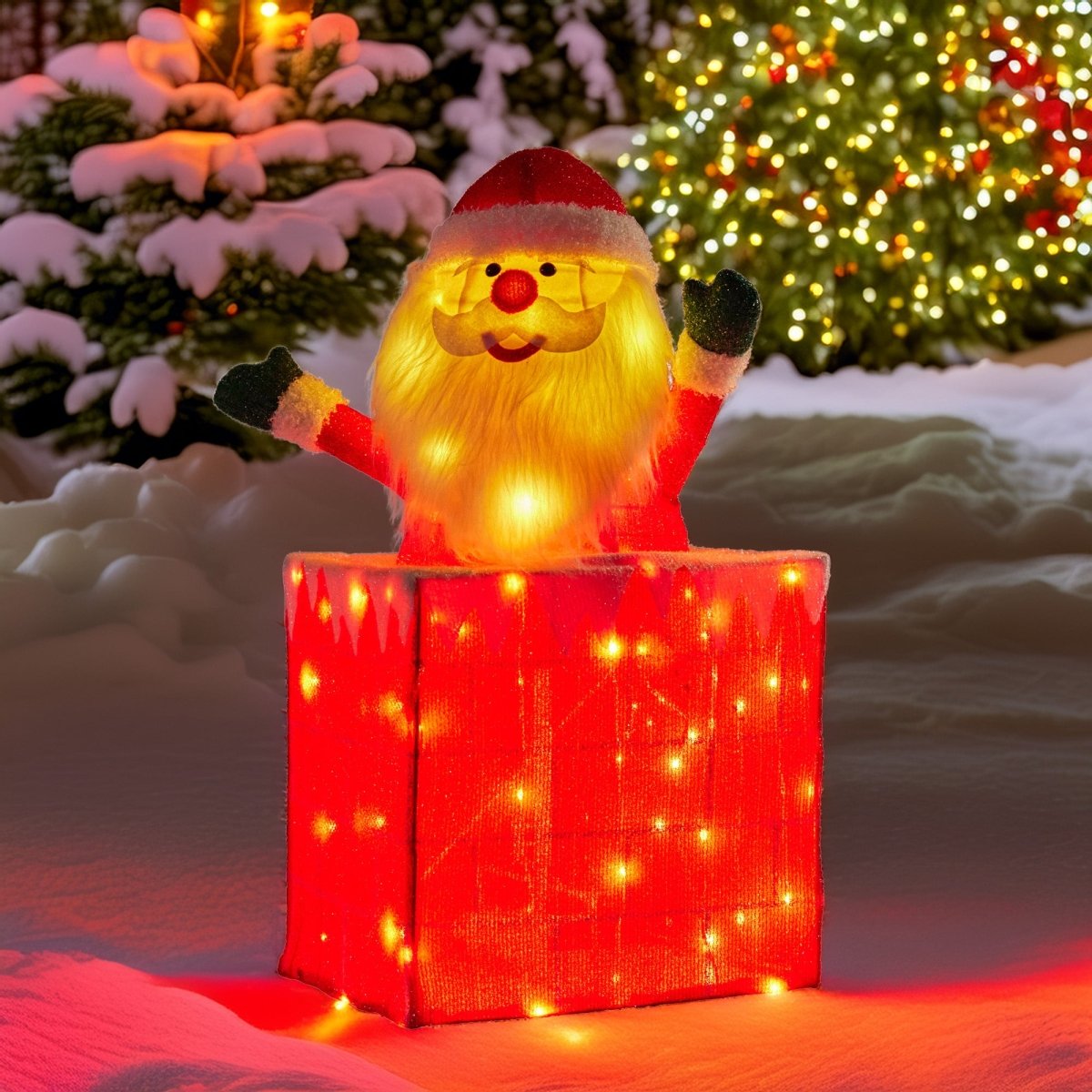 Christabelle 76cm Animated Santa In Chimney Christmas Tree Led Lights Ornament