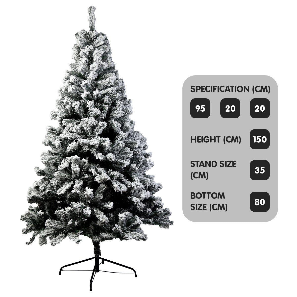 Christabelle Snow - Tipped Artificial Christmas Tree 1.5m - 550 Tips