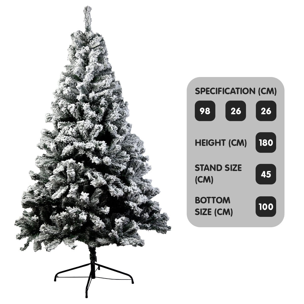 Christabelle Snow - Tipped Artificial Christmas Tree 1.8m - 850 Tips